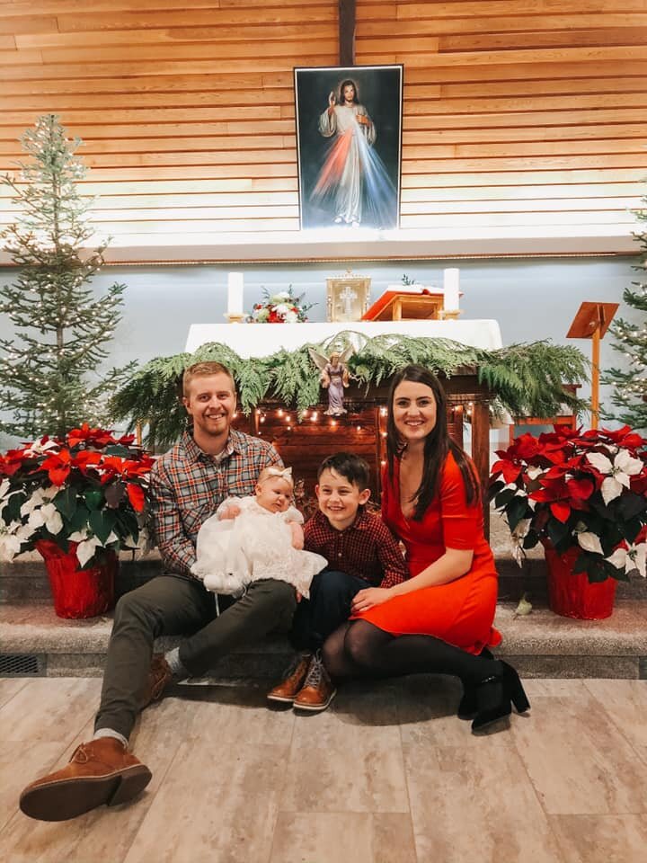 Nate Rempel with his family